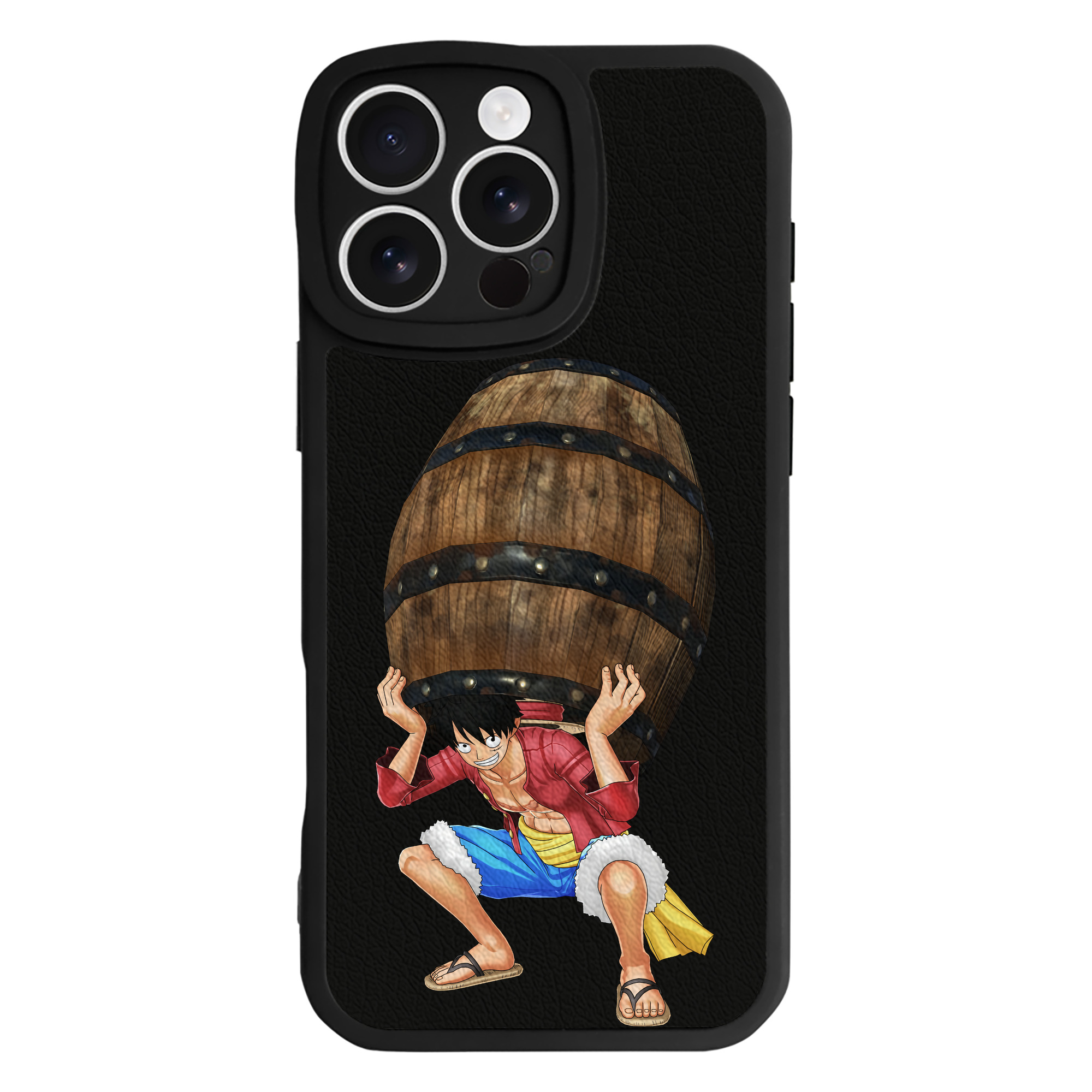 （画像用） ワンピース モンキー・D・ルフィ ONE PIECE Monkey D. Luffy 【iPhone 16シリーズ対応】シリコンスマホケース（レザー調） 材質：シリコン